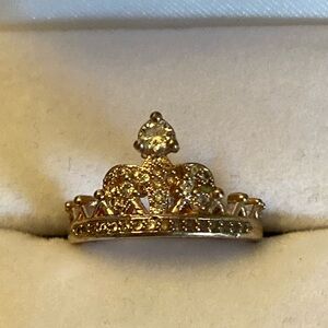 Rose Gold Plated Sterling Silver Crown Ring (5)